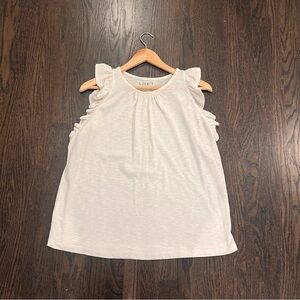 LOFT Women’s Cream Ruffle Sleeve Blouse